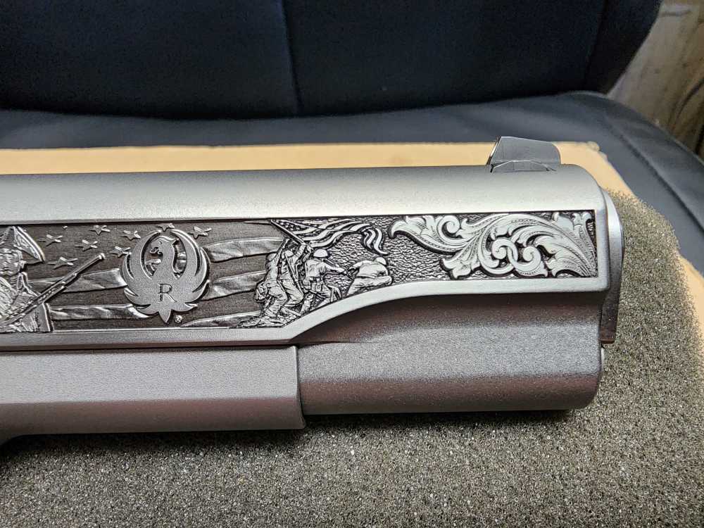 PICS NEW RUGER SR1911 45 5" USA 250TH ANNIVERSARY ENGRAVED 1776 LIMITED 250-img-11