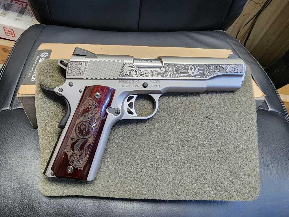 PICS NEW RUGER SR1911 45 5" USA 250TH ANNIVERSARY ENGRAVED 1776 LIMITED 250-img-4