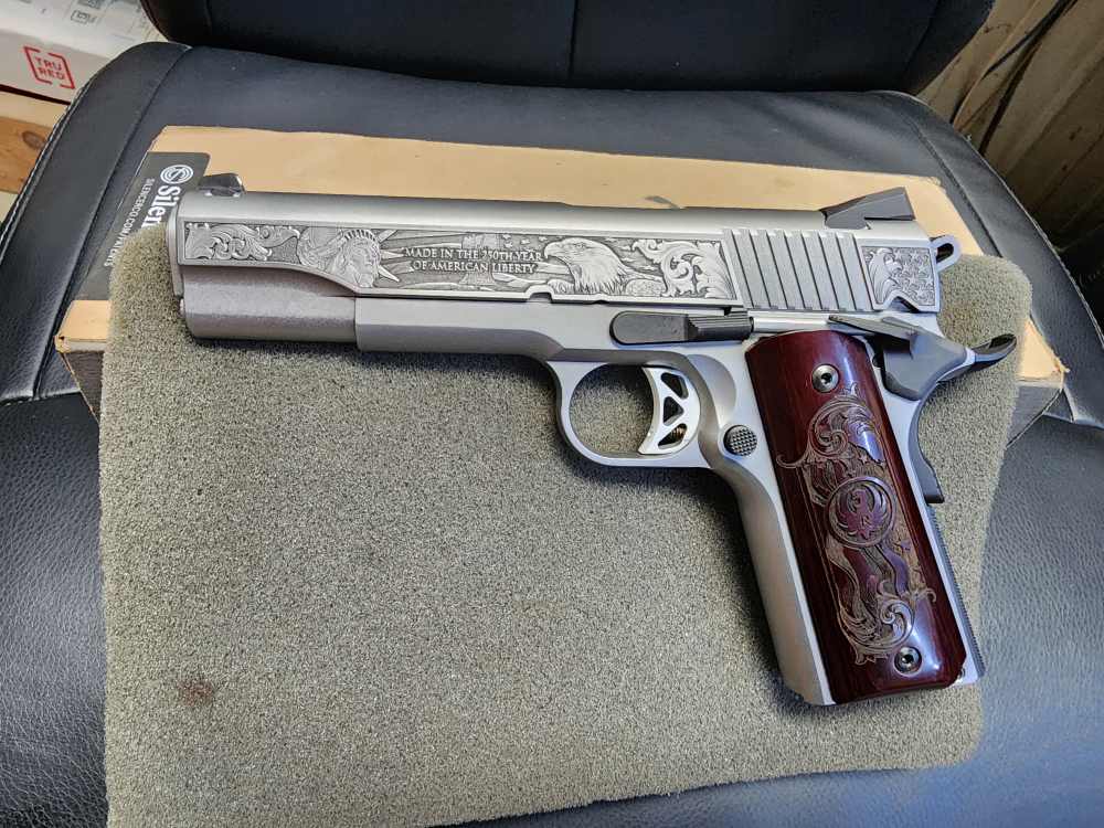 PICS NEW RUGER SR1911 45 5" USA 250TH ANNIVERSARY ENGRAVED 1776 LIMITED 250-img-12