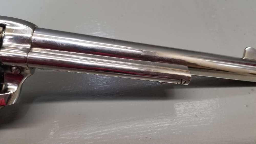 1977 3rd Gen Colt Single Action Army .45lc 7.5" Nickel W/Display Case WOW! -img-30