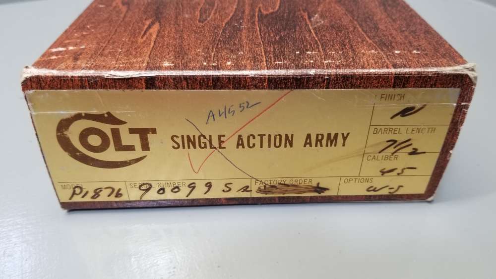 1977 3rd Gen Colt Single Action Army .45lc 7.5" Nickel W/Display Case WOW! -img-39