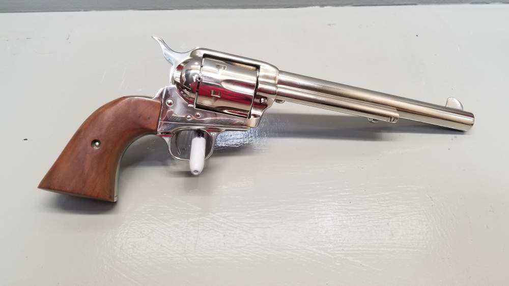 1977 3rd Gen Colt Single Action Army .45lc 7.5" Nickel W/Display Case WOW! -img-22