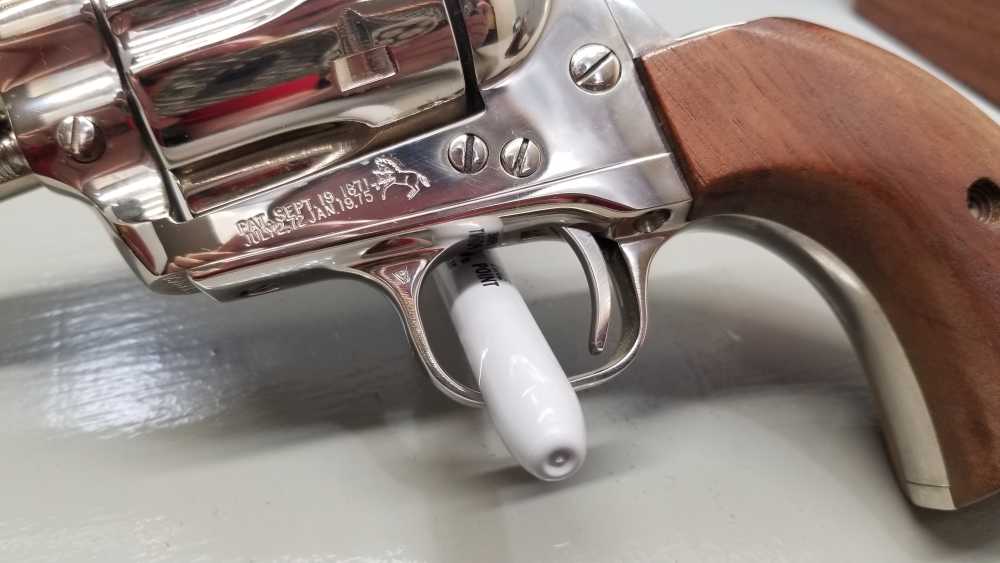 1977 3rd Gen Colt Single Action Army .45lc 7.5" Nickel W/Display Case WOW! -img-7