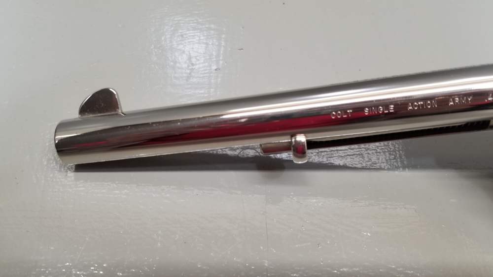 1977 3rd Gen Colt Single Action Army .45lc 7.5" Nickel W/Display Case WOW! -img-12