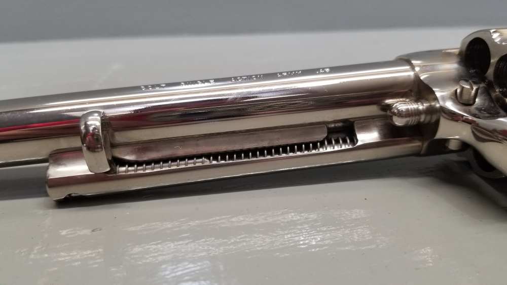 1977 3rd Gen Colt Single Action Army .45lc 7.5" Nickel W/Display Case WOW! -img-17