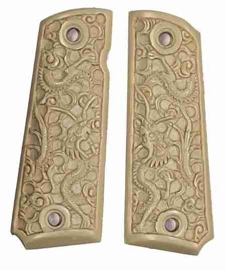 Colt 1911 or Colt Commander Grips With Dragon-img-0
