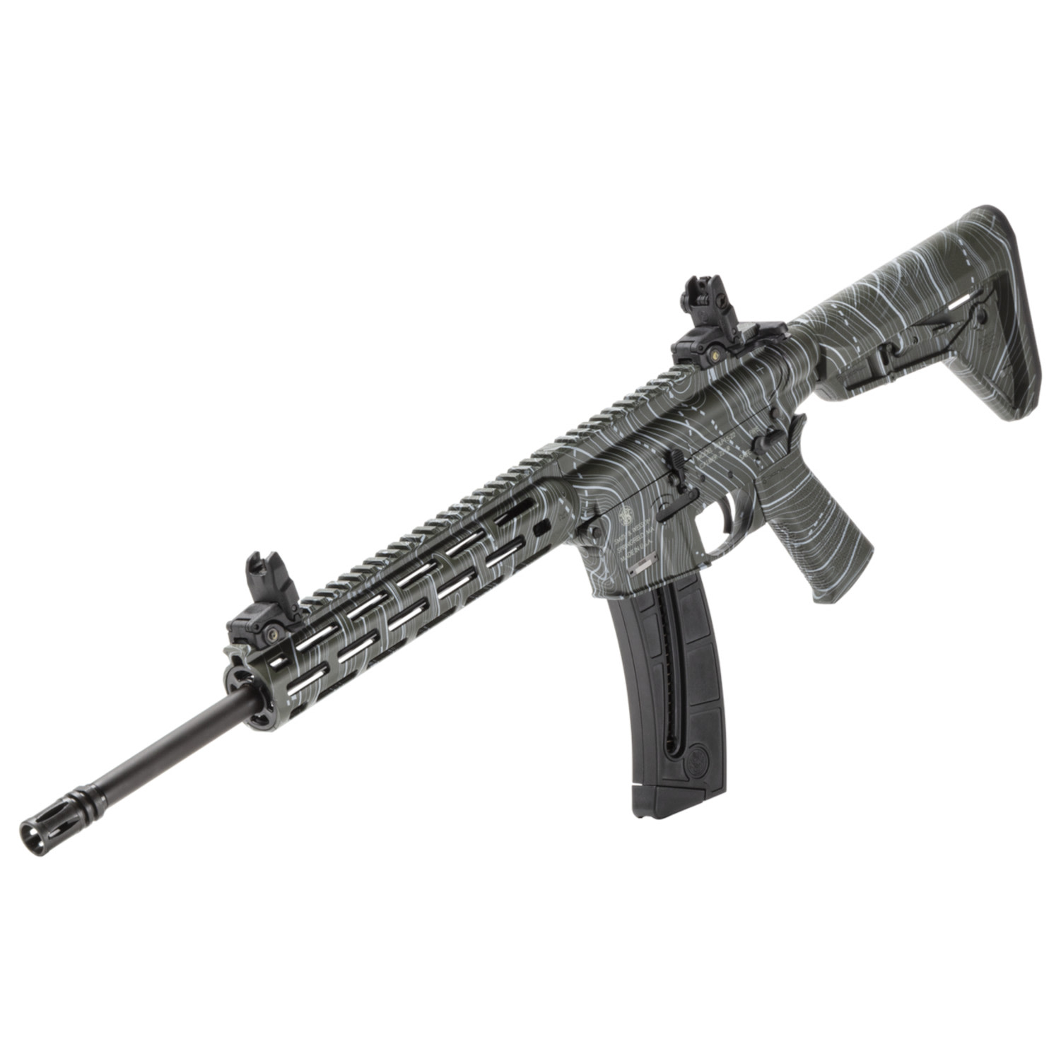 SMITH & WESSON M&P 15-22 Sport 22LR 16.5in 25rd OD Green Topographic Rifle-img-3