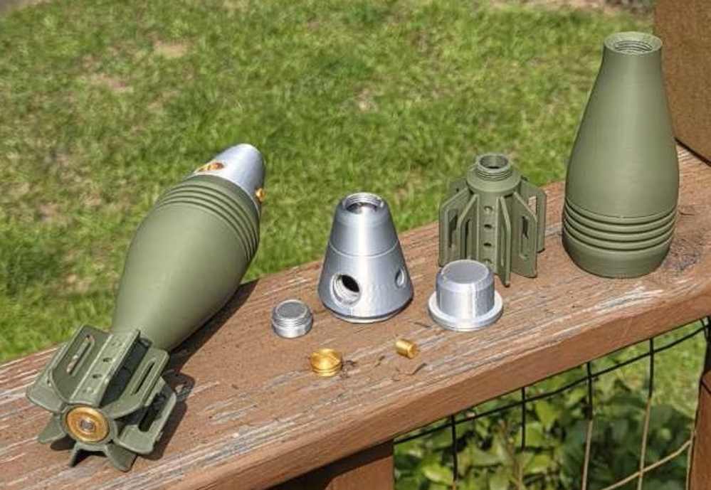 60mm M49A3 Inert Mortar round with M52 PD fuze-img-3