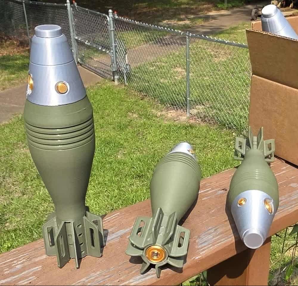 60mm M49A3 Inert Mortar round with M52 PD fuze-img-1