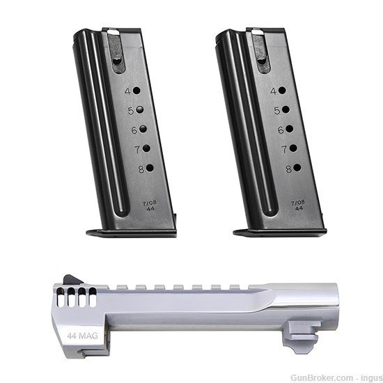 MAGNUM RESEARCH DESERT EAGLE 44 MAG 6" BBL w/ MUZZLE BRAKE POLISHED CHROME-img-0
