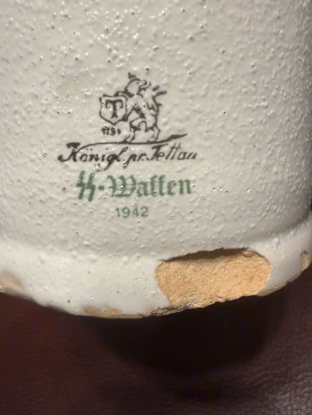 1942 Königl Pr Tettau German Military Ceramic Mess Jug Field Container WWII-img-0