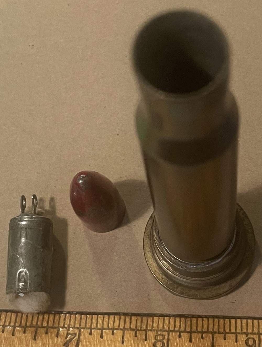  Trench Art Lighter German Brass Souvenir 6.25" x 1.25" -img-2