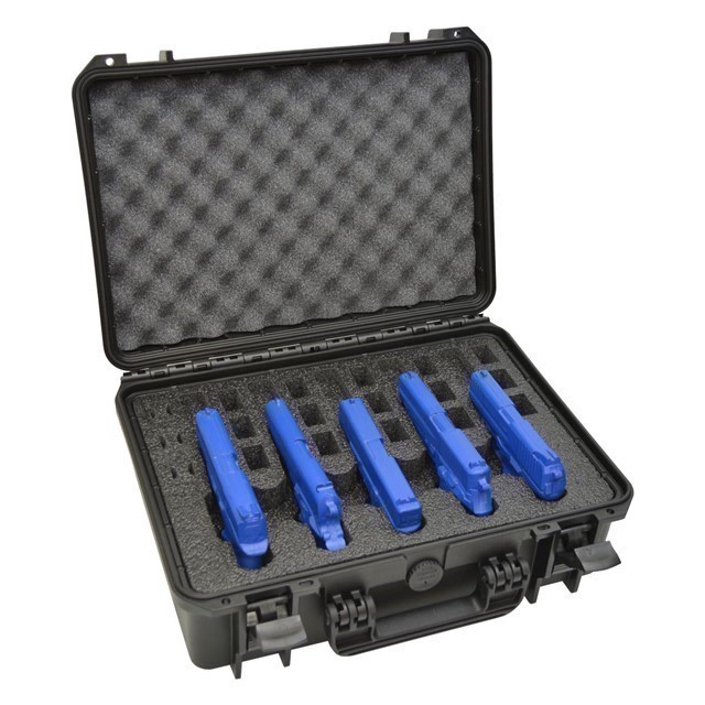 5 Pistol 18 Magazine DORO Heavy Duty Gun Case w/ Black Foam-img-0