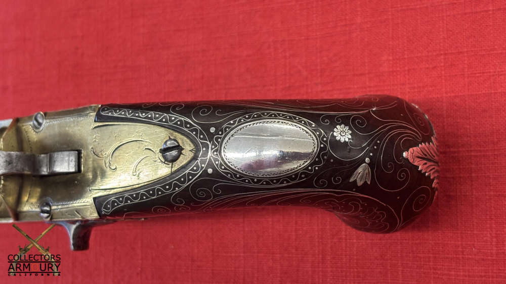 English Double Barrel Brass Frame Flintlock Breechloading Carriage Pistol-img-13
