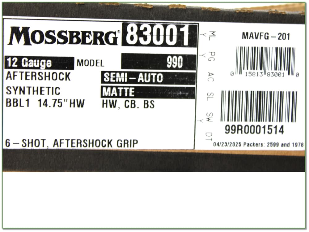 Mossberg Model 990 Aftershock 12 Ga 14.75” Shotgun Unfired NIB-img-1