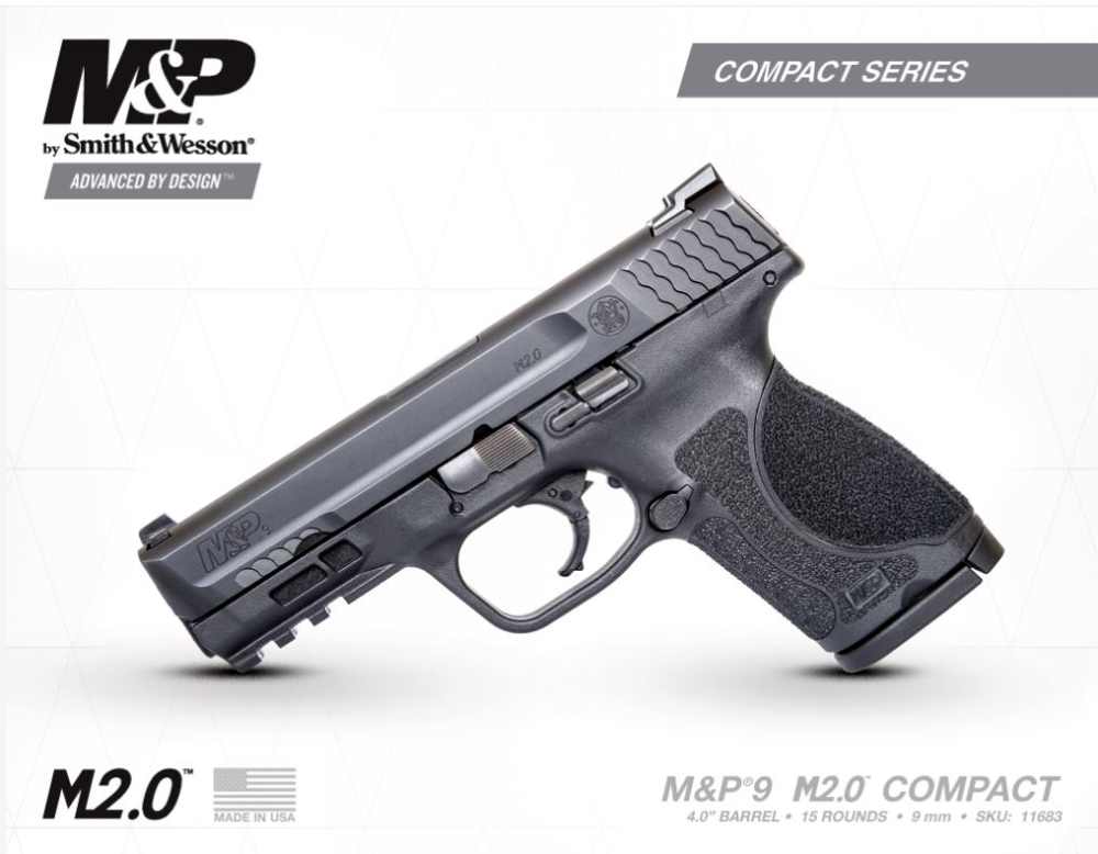 Smith & Wesson M&P9 M2.0 Compact 4" Barrel 15 Rd. No Thumb Safety - 11683 -img-7