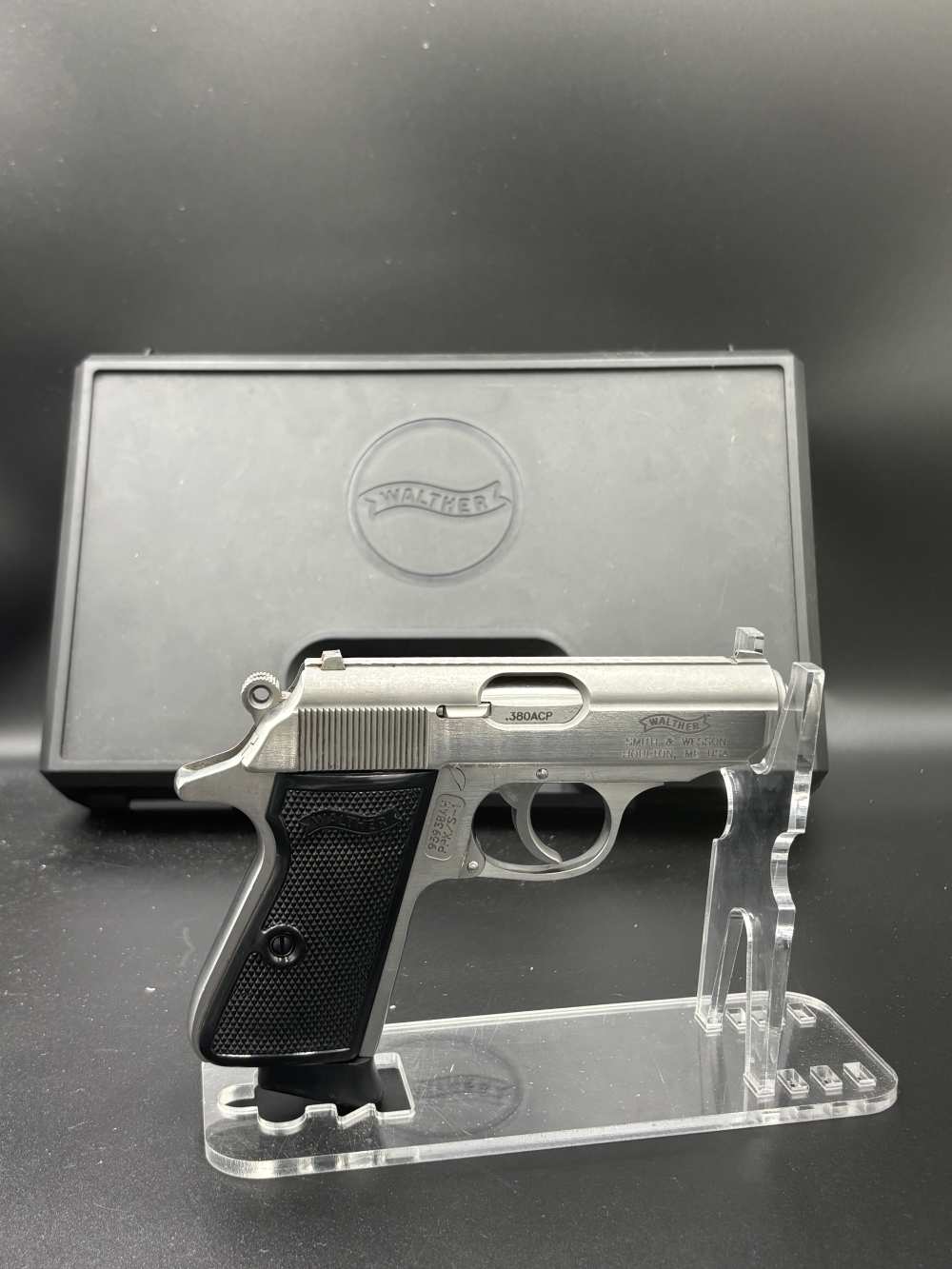 Walther PPK 380 ACP Stainless with Plastic Carrying Case-img-2