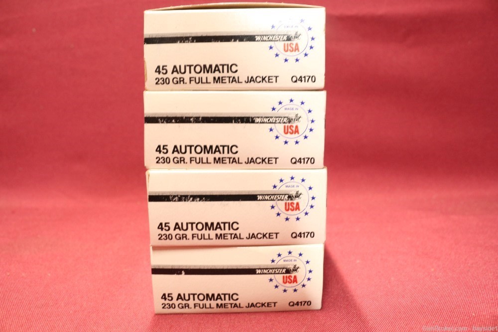 45 ACP Winchester Made 230 Grain Full Metal Jacket 200 Rounds-img-2