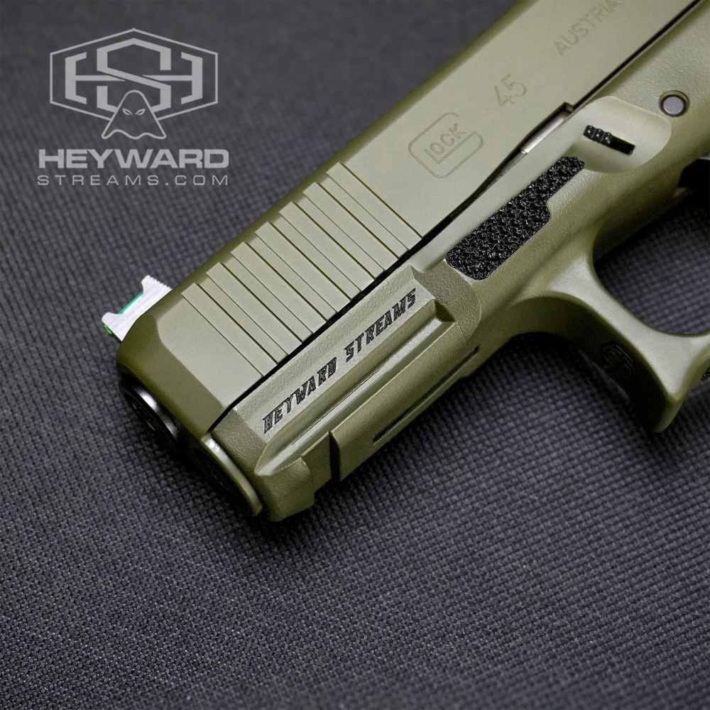  Glock 45 Custom MOS – OD Green Cerakote, Nano X Stippled Frame, 9mm-img-4