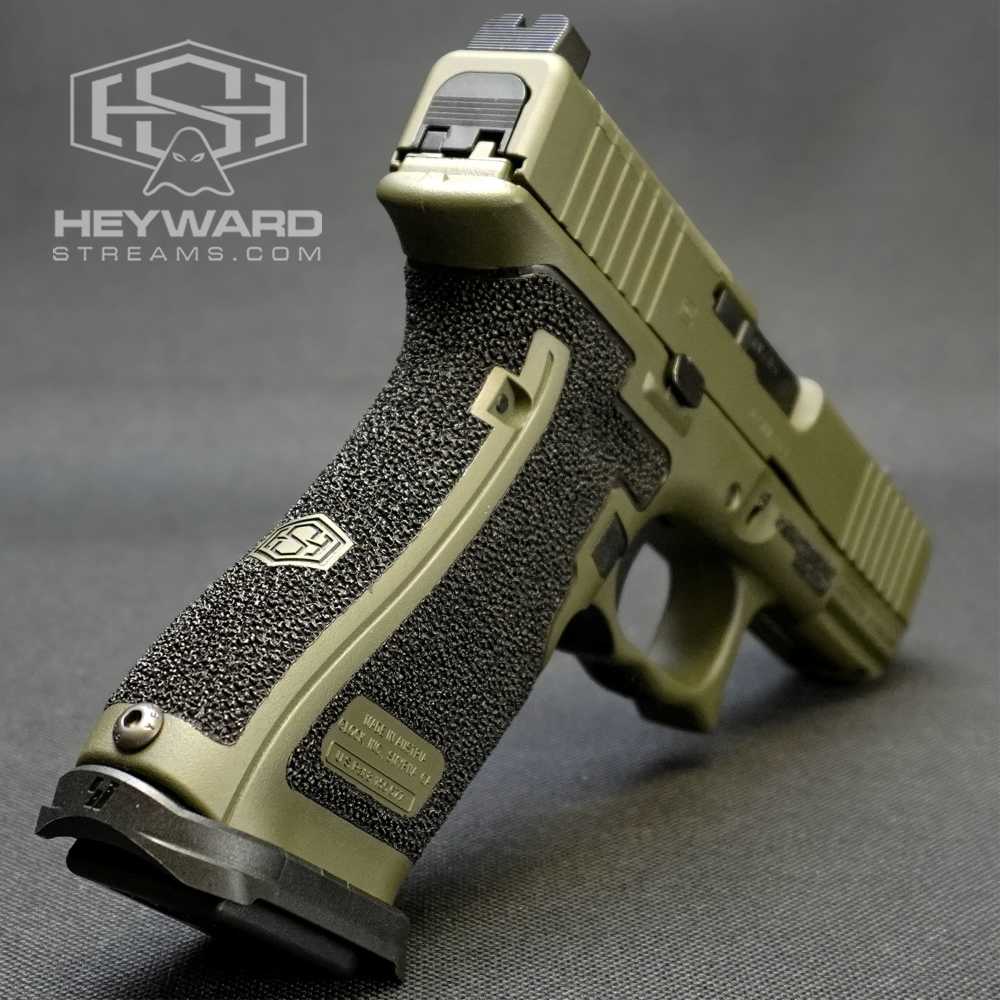  Glock 45 Custom MOS – OD Green Cerakote, Nano X Stippled Frame, 9mm-img-2