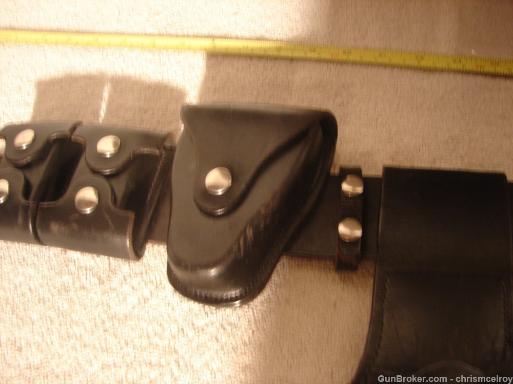 S.D. MYRES OF EL PASO TEX FULL DUTY BELT K FRAME 4" VINTAGE AND RARE-img-35
