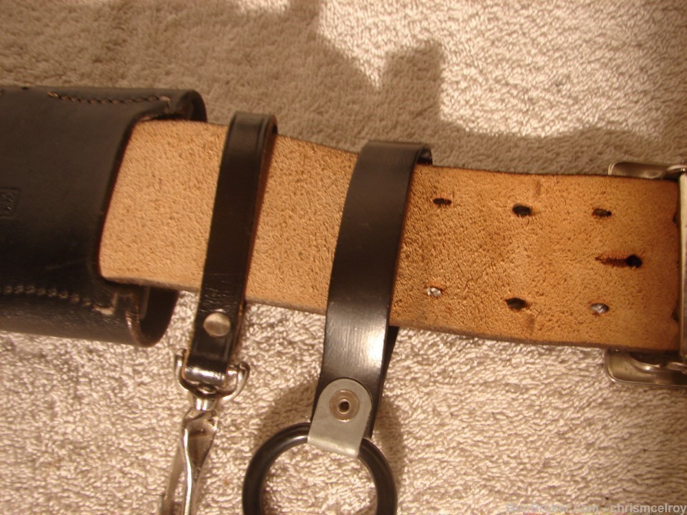 S.D. MYRES OF EL PASO TEX FULL DUTY BELT K FRAME 4" VINTAGE AND RARE-img-19