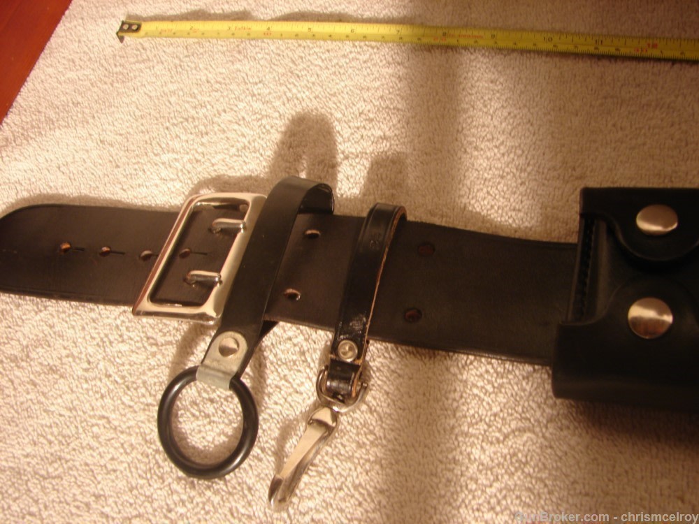 S.D. MYRES OF EL PASO TEX FULL DUTY BELT K FRAME 4" VINTAGE AND RARE-img-37