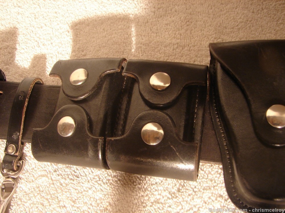 S.D. MYRES OF EL PASO TEX FULL DUTY BELT K FRAME 4" VINTAGE AND RARE-img-8
