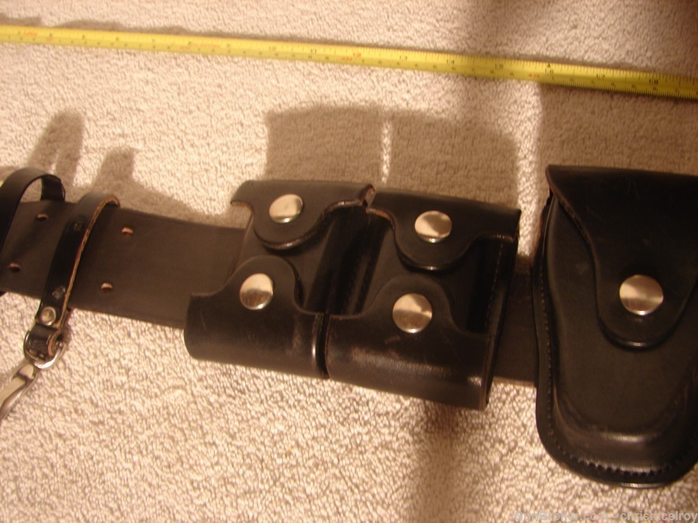 S.D. MYRES OF EL PASO TEX FULL DUTY BELT K FRAME 4" VINTAGE AND RARE-img-36