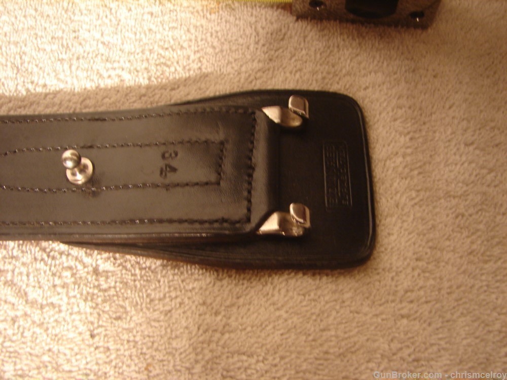 S.D. MYRES OF EL PASO TEX FULL DUTY BELT K FRAME 4" VINTAGE AND RARE-img-32