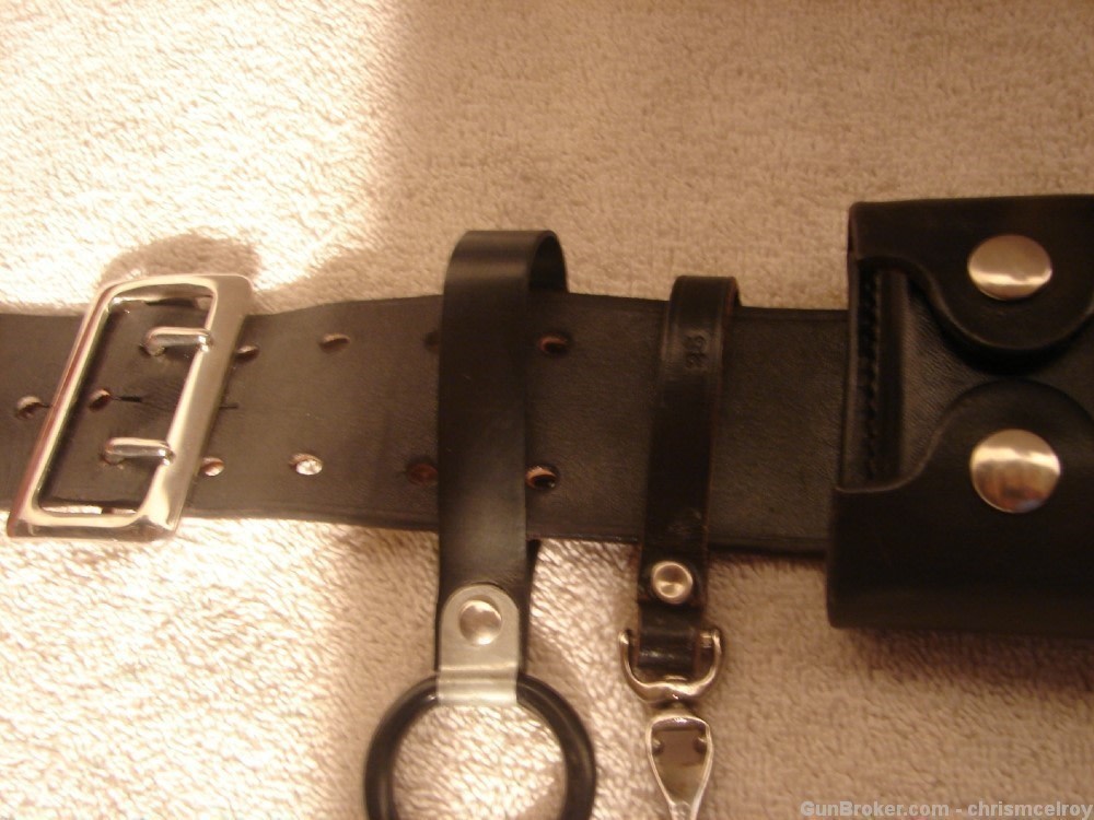 S.D. MYRES OF EL PASO TEX FULL DUTY BELT K FRAME 4" VINTAGE AND RARE-img-9