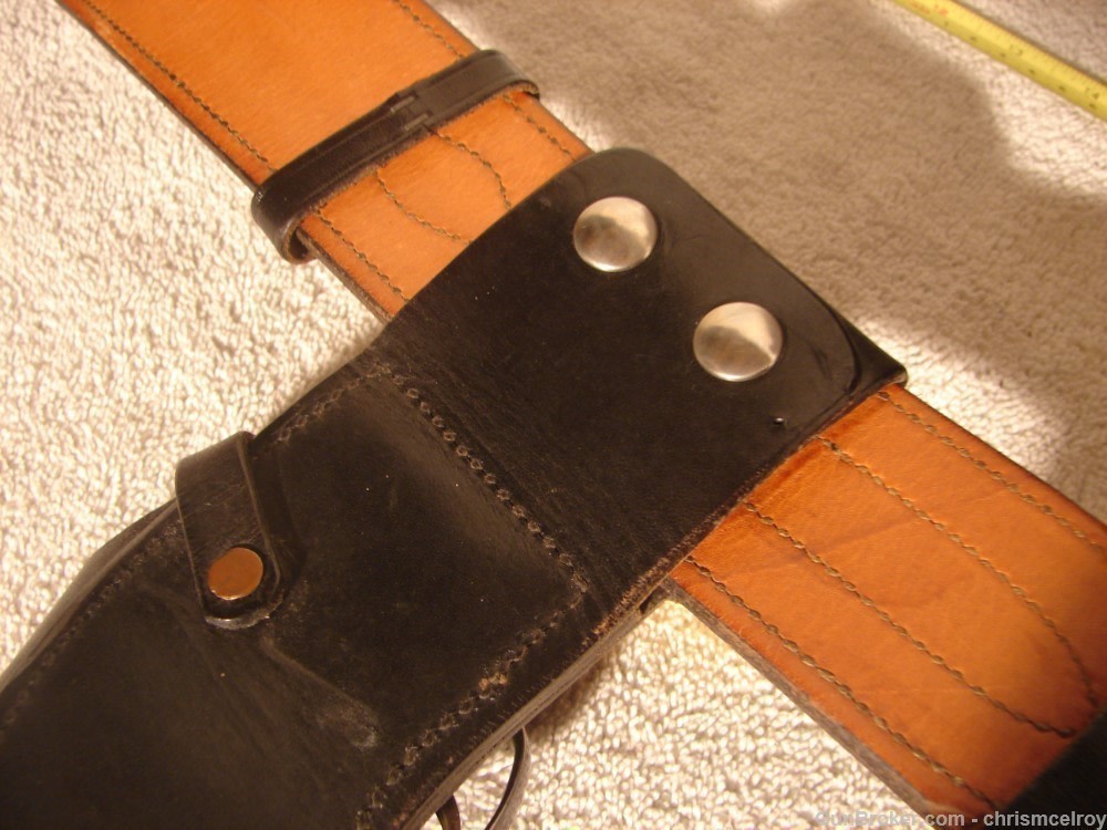 S.D. MYRES OF EL PASO TEX FULL DUTY BELT K FRAME 4" VINTAGE AND RARE-img-29