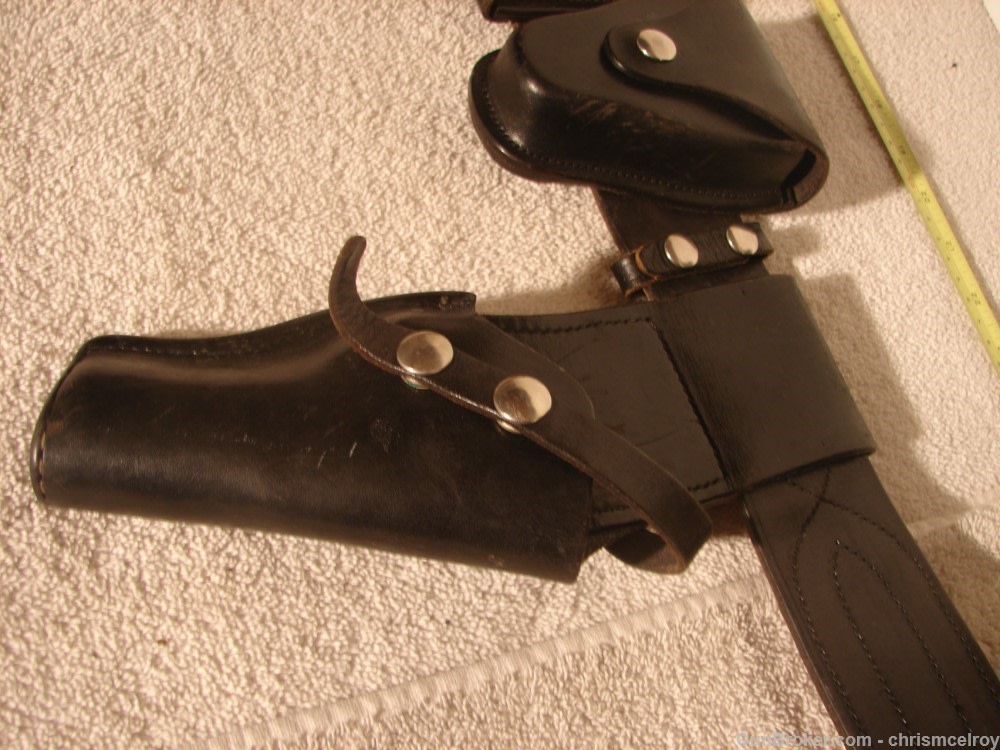 S.D. MYRES OF EL PASO TEX FULL DUTY BELT K FRAME 4" VINTAGE AND RARE-img-34