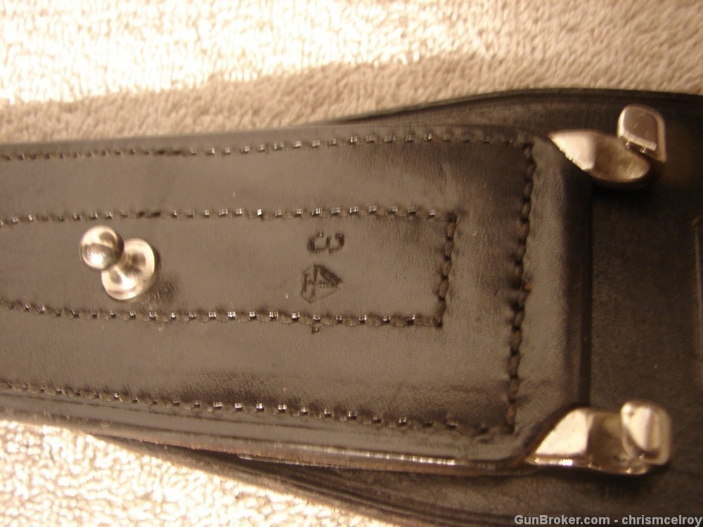S.D. MYRES OF EL PASO TEX FULL DUTY BELT K FRAME 4" VINTAGE AND RARE-img-2
