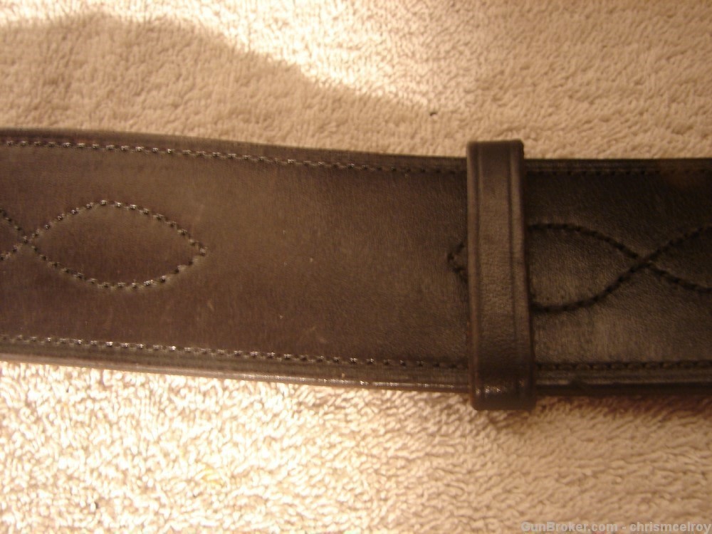 S.D. MYRES OF EL PASO TEX FULL DUTY BELT K FRAME 4" VINTAGE AND RARE-img-3