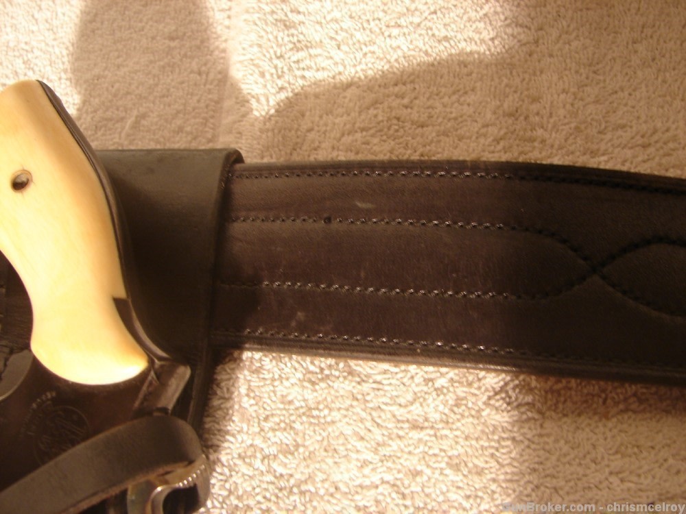 S.D. MYRES OF EL PASO TEX FULL DUTY BELT K FRAME 4" VINTAGE AND RARE-img-4