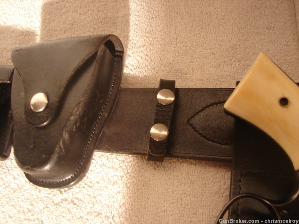 S.D. MYRES OF EL PASO TEX FULL DUTY BELT K FRAME 4" VINTAGE AND RARE-img-6