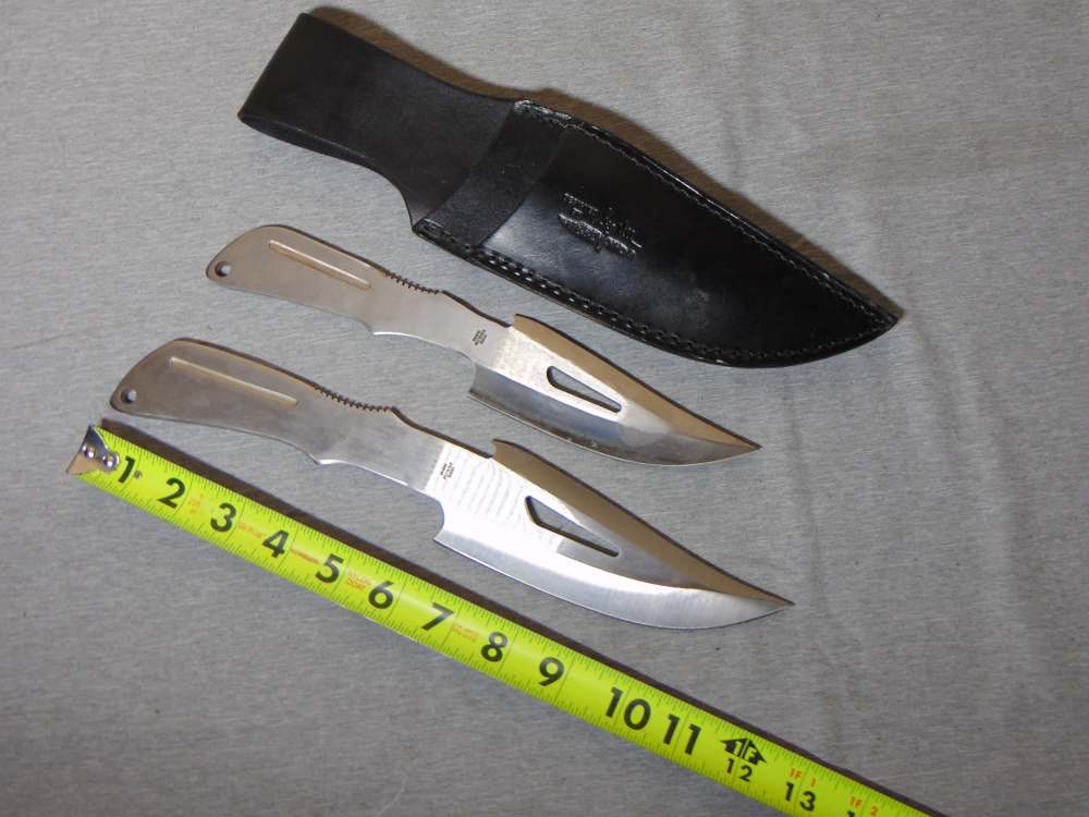 Vtg Gil Hibben Pro Thrower II Knife UC879 And UC880 /W Sheath-img-0