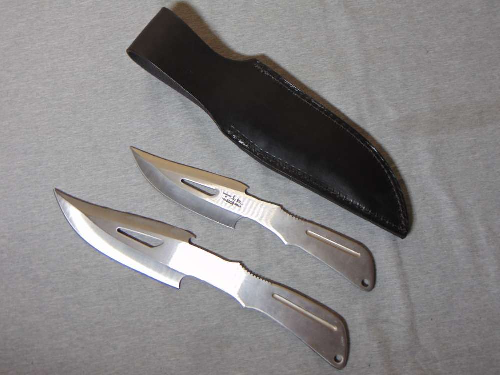 Vtg Gil Hibben Pro Thrower II Knife UC879 And UC880 /W Sheath-img-1