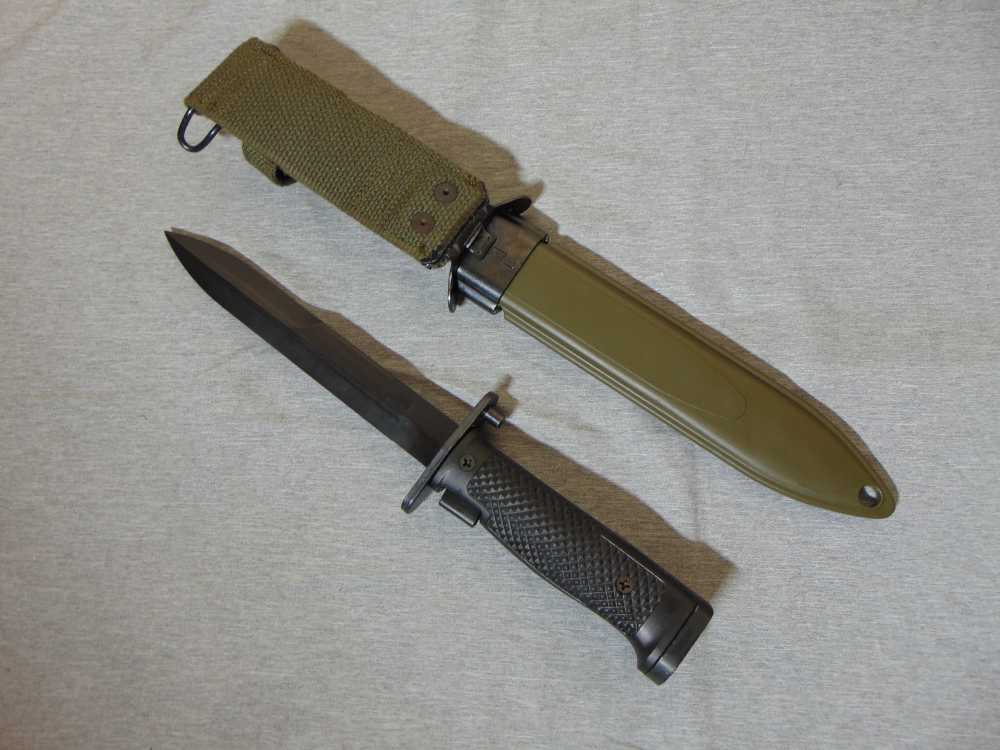 USGI M5A1 BAYONET (Remake) W/ M8A1 PWH SCABBARD (Original) Excellent-img-1