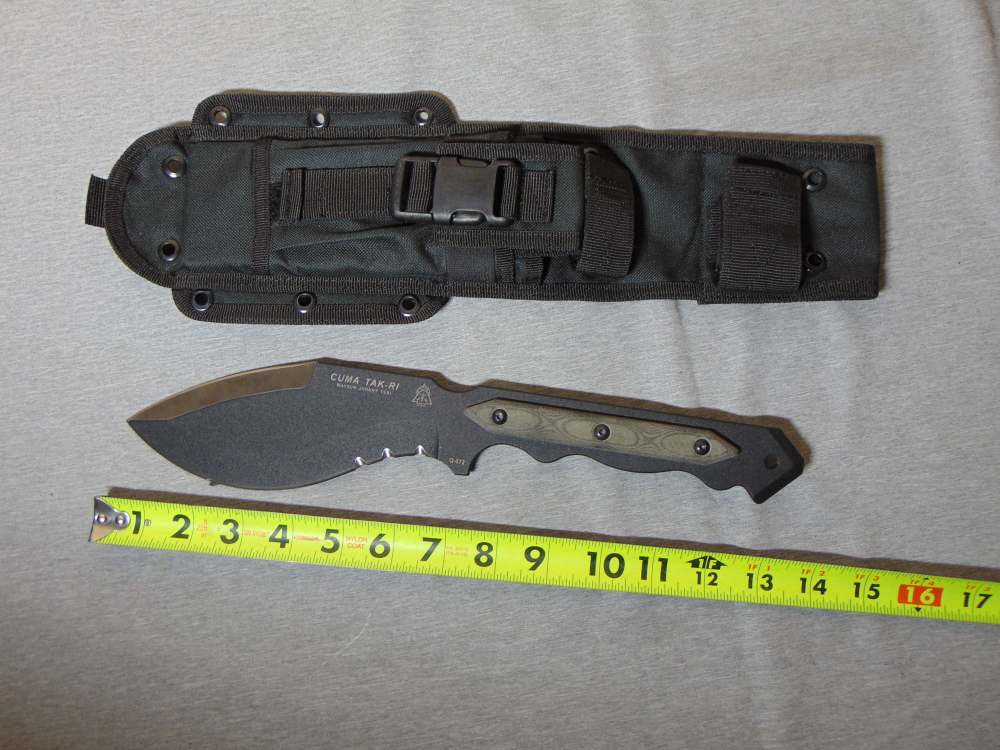 Tops Knives Cuma Tak-Ri 7'' Fixed Blade Knife W/Sheath-img-0