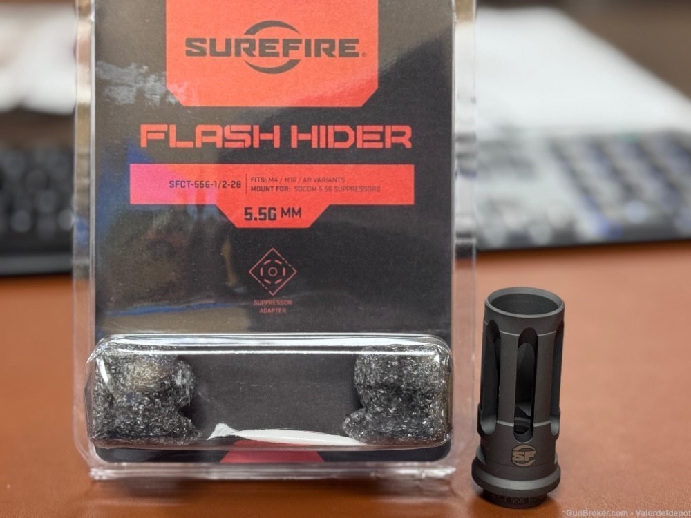 SureFire Flash Hider SFCT-556-1/2-28 Caliber 5.56mm M4 SOCOM 5.56 Silencers-img-1