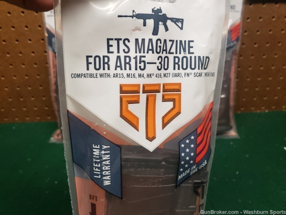 Set of five Brand New Elite Tactical Systems ETS AR 15 Mags 30 Round Smoke-img-1