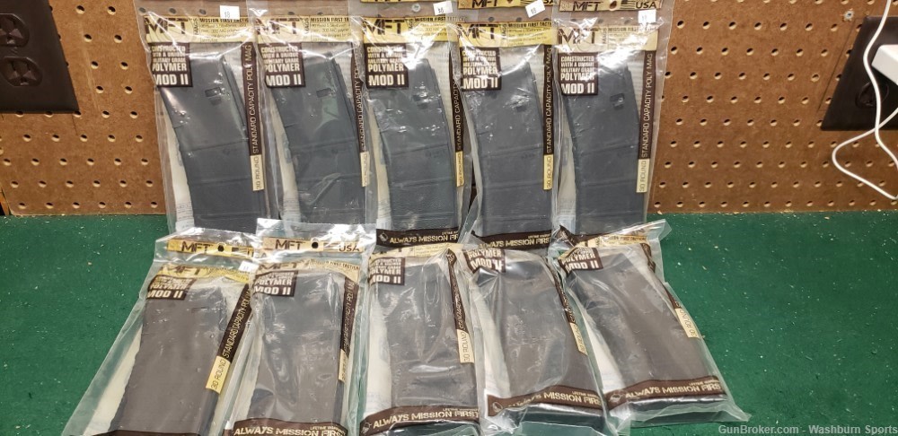 Set of 10 New Mission First 30rd AR 15 Magazines Black-img-0