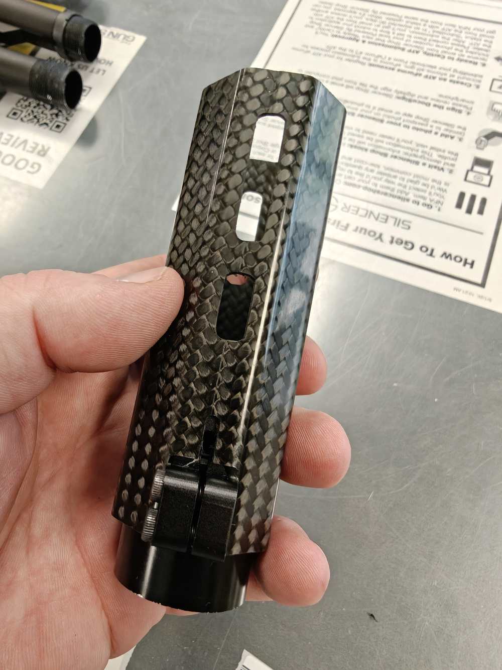 Brigand Arms Ar-15 Hoplite Handguard 4.25in Carbon Fiber M-lok-img-1