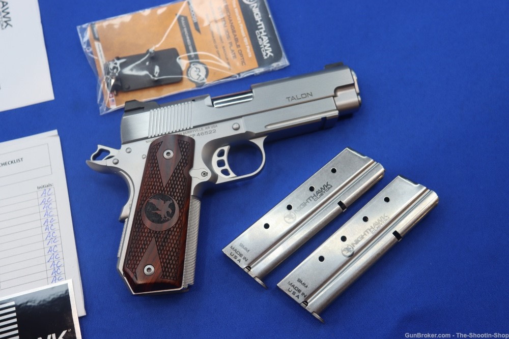 Nighthawk Custom TALON II COMMANDER 1911 Pistol 9MM RECON RAIL IOS CCC OR 9-img-41