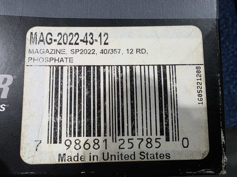 Sig Sauer Pro OEM 12 Rd SP2022 .40/.357 Sig Magazine *NEW* -img-2