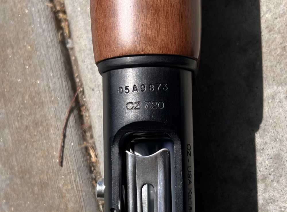 CZ 720 20 Gauge Semi-Auto Shotgun 25” Barrel – Wood Stock – SN 05A9873-img-13
