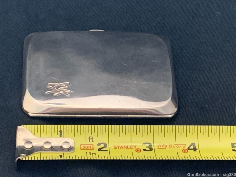 ANTIQUE JB 1912 .800 SILVER WITH GOLD WASH MONOGRAMMED CIGARETTE CASE, 88g-img-8