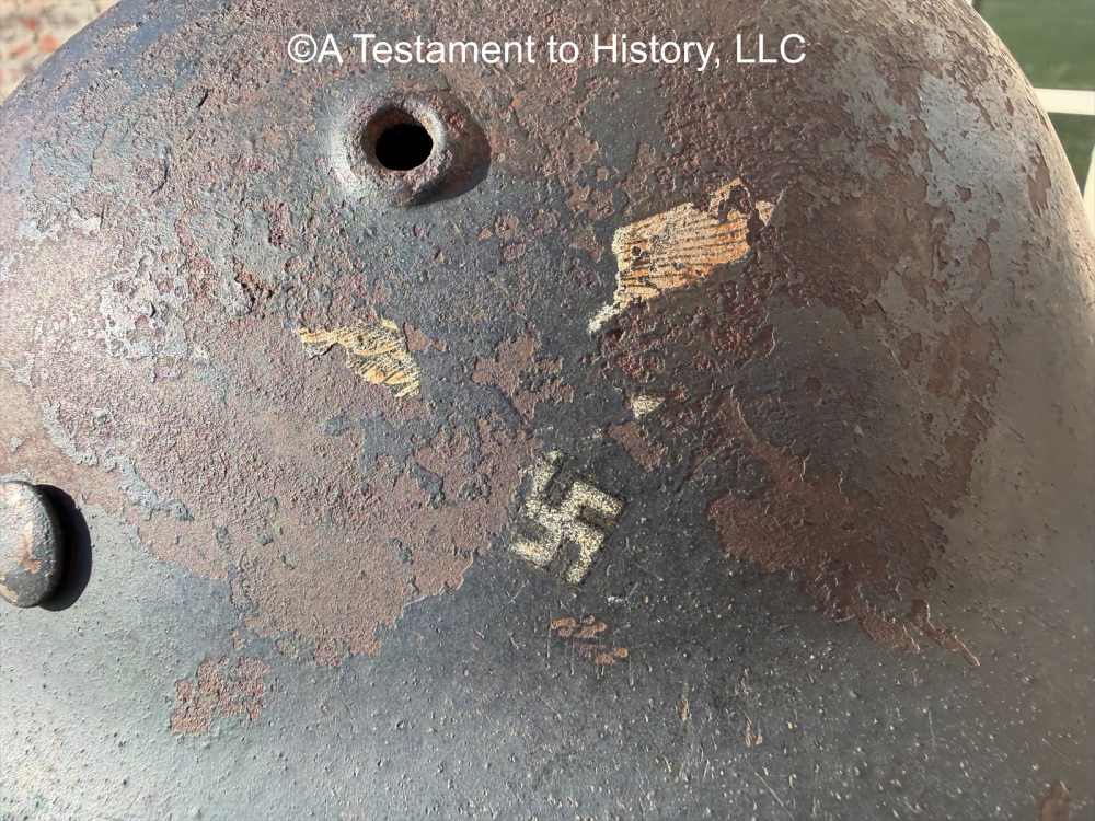 WWII GERMAN- M40 LUFTWAFFE SINGLE DECAL- HELMET NAMED LINER WW2 ORIGINAL-img-1
